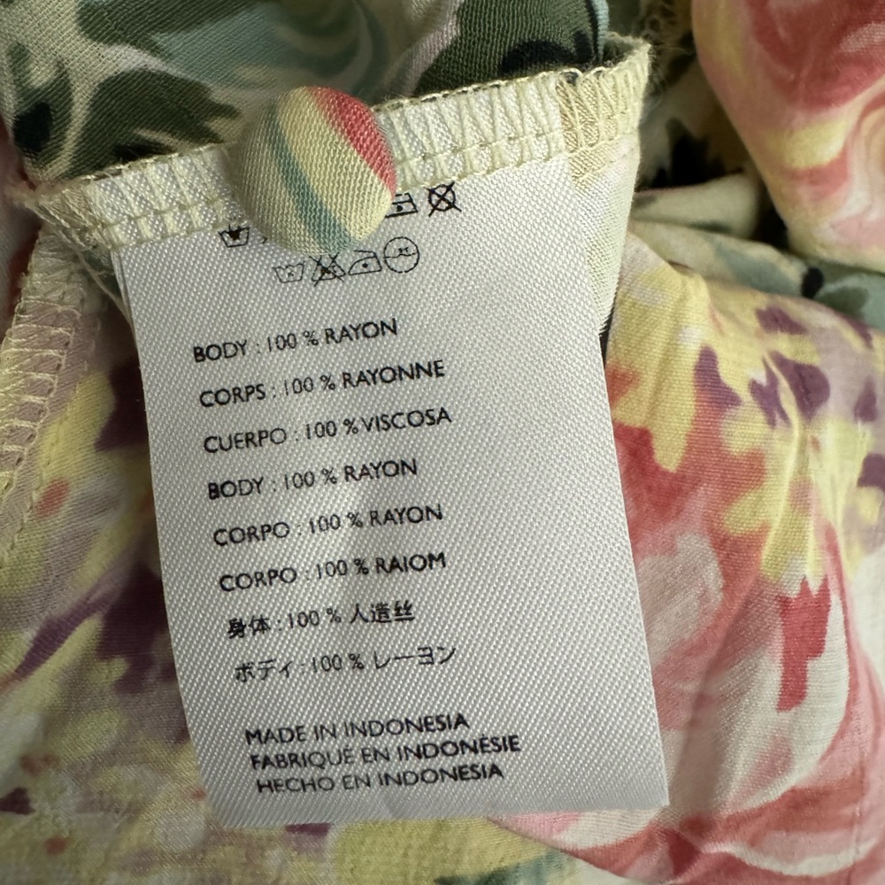 Faithfull The Brand Marie Louise Midi Dress In Vennisa Floral Yellow XL US 10 - Picture 15 of 16